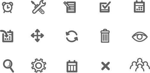 Parker Planner app interface icons
